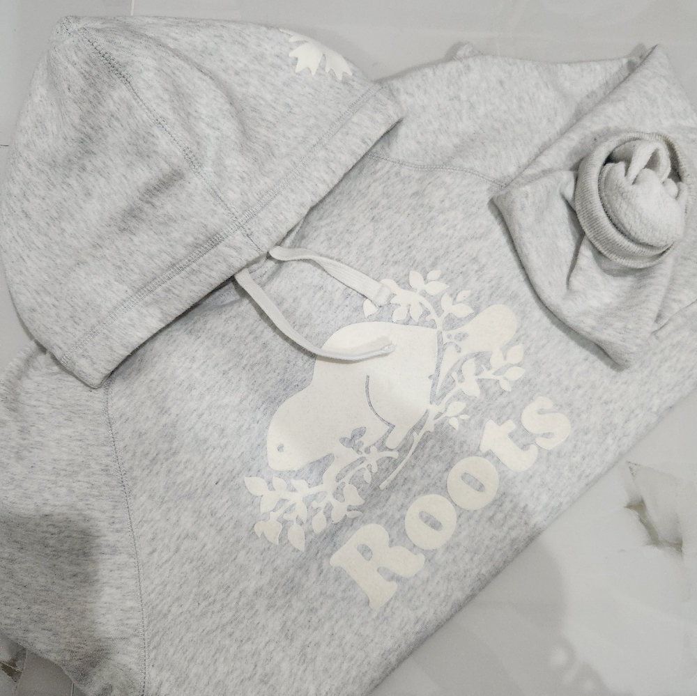 Roots Original Kanga Hoody - White Mix